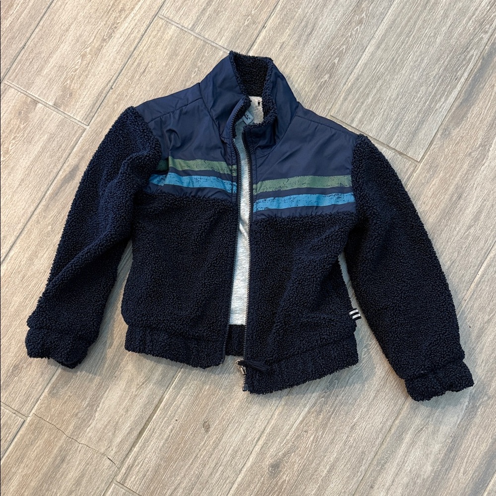 Splendid Navy and Green Kids Puffer Jacket
